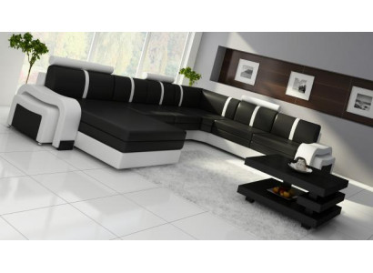 Living landscape Sofa with USB Upholstery Leather sofa Corner sofa Corner sofa Leather set new