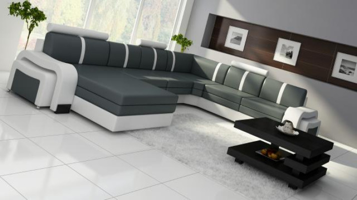 Corner sofa Corner sofa new Living landscape Sofa Upholstery leather sofa with USB leather furniture