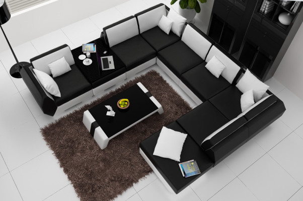 Leather sofa couch sofa set new corner sofa corner suite design modern sofa R7002