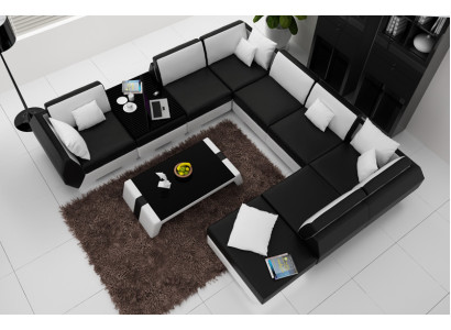 Leather sofa couch sofa set new corner sofa corner suite design modern sofa R7002