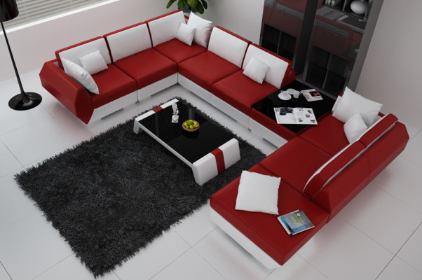 Leather sofa couch sofa set new corner sofa corner suite design modern sofa R7002