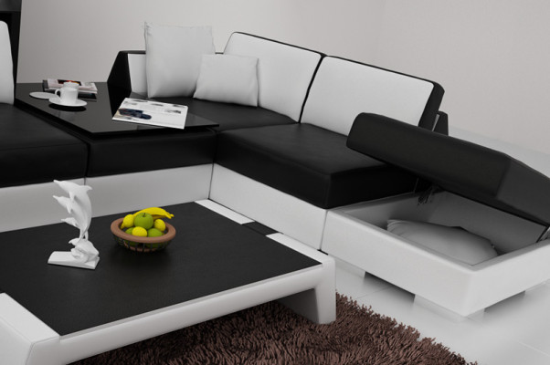 Leather sofa couch sofa set new corner sofa corner suite design modern sofa R7002
