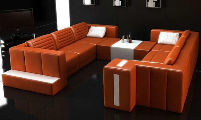 Modern Elegant Design Living room sofas Upholstered furniture U-shape for your home