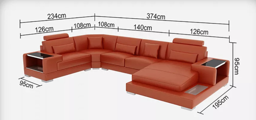 Corner sofa Living landscape Corner sofa Coffee table Sofa L-shape Leather sofa Couch Upholstery