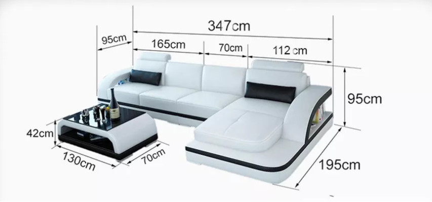 Modern sofa Living landscape Leather sofa Corner sofa Upholstery Corner sofa L-shape