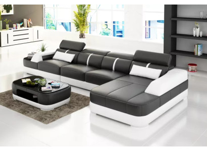 Design leather suite Living room Corner sofa Leather couch Sofa Upholstery Couches Sofas