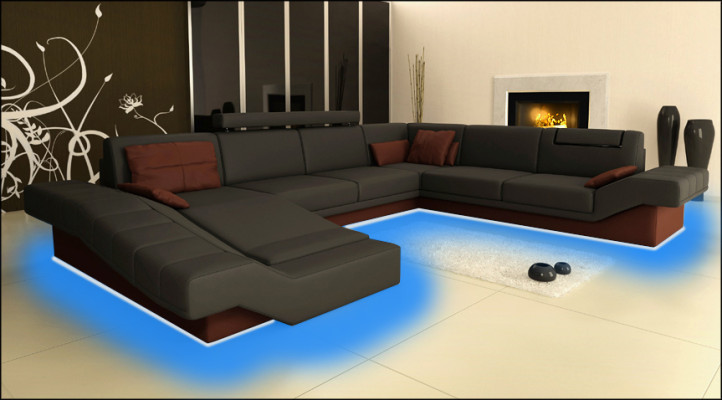 Modern elegance The new U-shaped corner sofa with exquisite upholstery