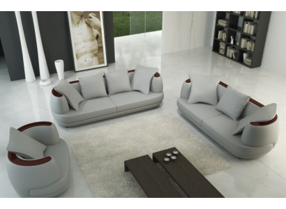 Leather sofa set 3+2+1 Couch Seat Upholstery Sofa Suite Set new Royal Grey