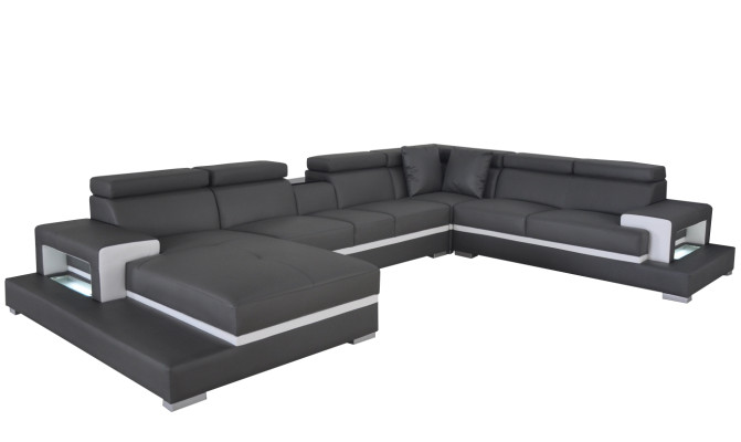Modern Seat Upholstery Living landscape Living room Upholstery Corner Couch USB + light