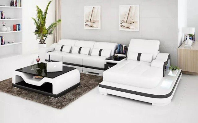 Upholstery Corner sofa Corner sofa Living landscape Leather sofa Designer sofa Corner sofa L-shape