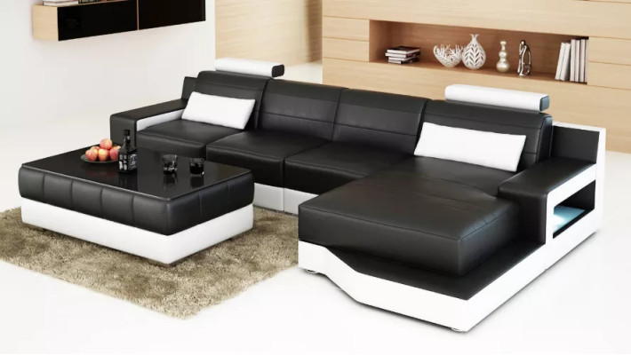 Corner sofa L-shape Modern sofa Leather sofa Corner sofa Upholstery designer sofa