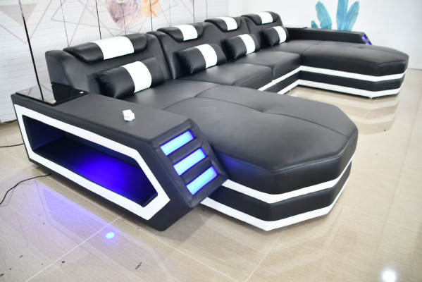 Leather Sofa Sofa Modern Upholstery Leather Living landscape Design Corner sofa Couch Fabric