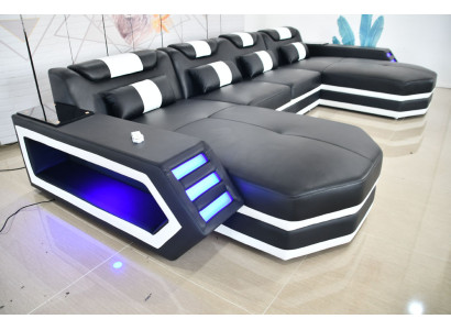 Leather Sofa Sofa Modern Upholstery Leather Living landscape Design Corner sofa Couch Fabric