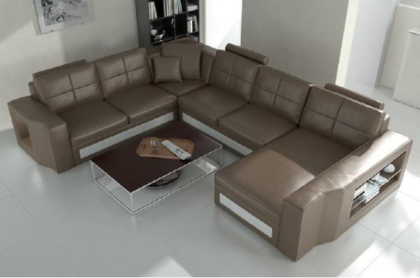 Corner sofa Leather sofa Big XXL U-shape Living landscape Sofa Couch Suite new H2210
