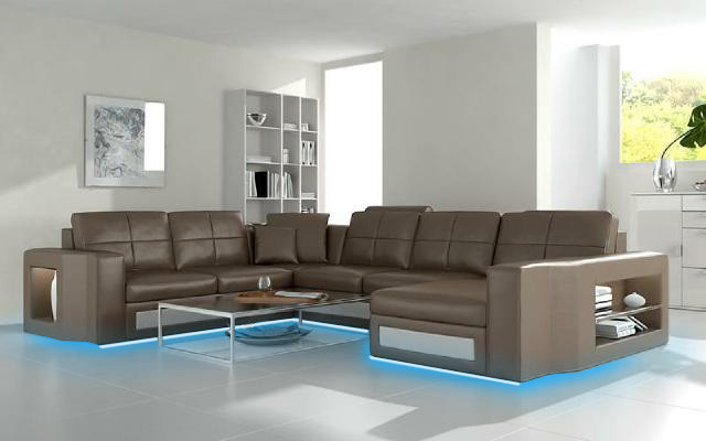Corner sofa Leather sofa Big XXL U-shape Living landscape Sofa Couch Suite new H2210