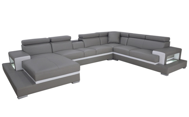 Design Leather Upholstery Seat Room Living Sofa Corner Sofas Couch Designer Suite XXL
