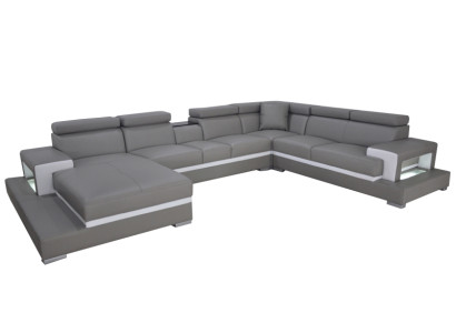 Design Leather Upholstery Seat Room Living Sofa Corner Sofas Couch Designer Suite XXL