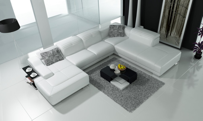 Corner sofa L-shape Designer Sofa Couch Upholstery Seat Suite Leather Living landscape