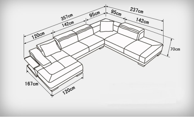 Corner sofa L-shape Designer Sofa Couch Upholstery Seat Suite Leather Living landscape
