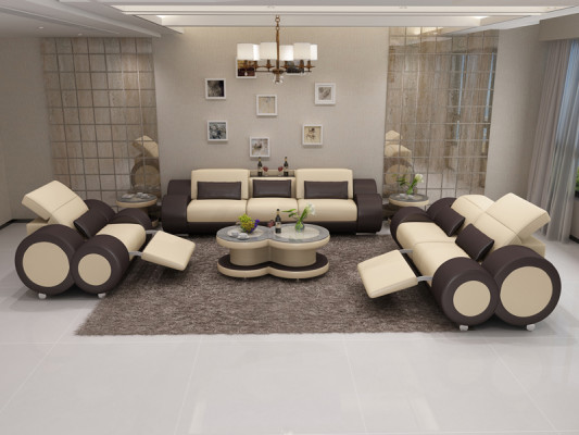 Leather sofa couch sofa set 3+2+1 suite design modern sofa + USB seater new