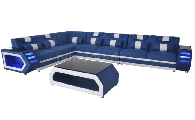 Upholstery Couch Corner Leather Corner Sofa with USB Upholstery Landscape Room Leather Sofas