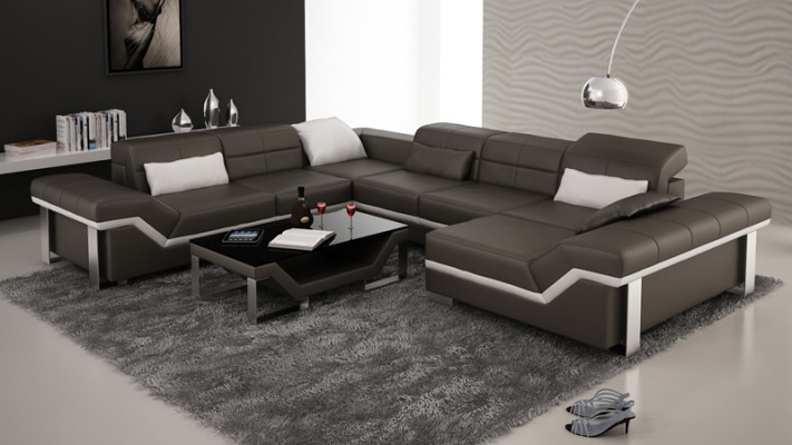 Leather sofa sofa couch living landscape corner sofa suite design modern sofa