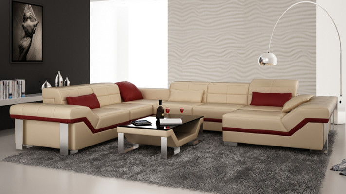Leather sofa sofa couch living landscape corner sofa suite design modern sofa