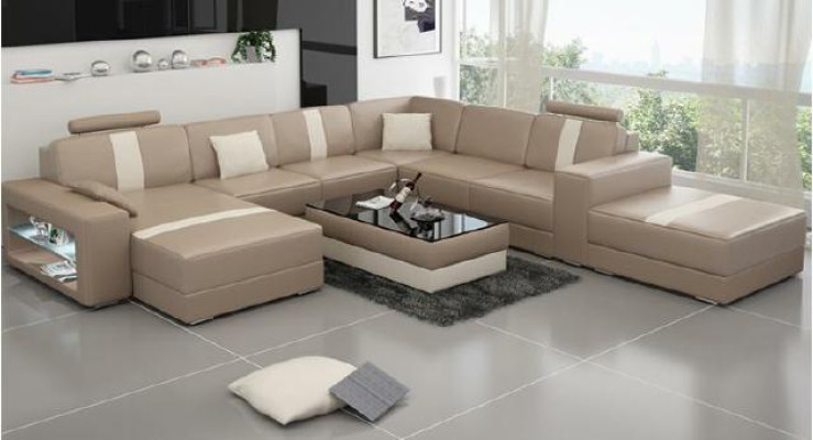 Leather sofa Corner sofa Sofa Couch Design Seat Upholstery Suite Living landscape
