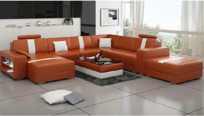 Leather sofa Corner sofa Sofa Couch Design Seat Upholstery Suite Living landscape
