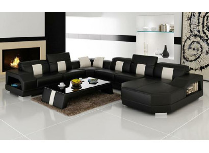 Living landscape Couch Upholstery Corner Suite Designer Leather Sofa