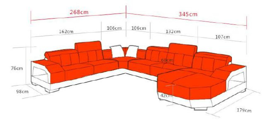 Living landscape Couch Upholstery Corner Suite Designer Leather Sofa