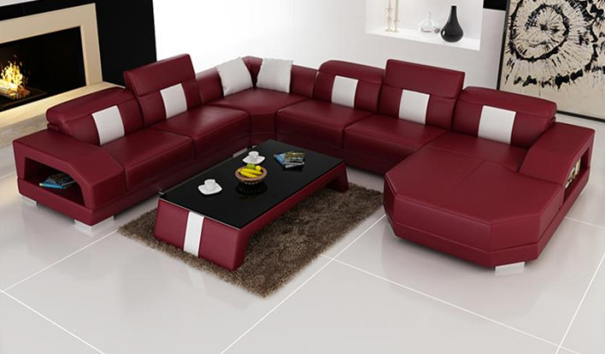 Living landscape Couch Upholstery Corner Suite Designer Leather Sofa