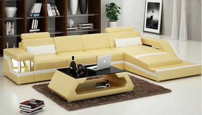 LEATHER SOFA XXL Living landscape Suite USB Leather Corner sofa made to measure HH4