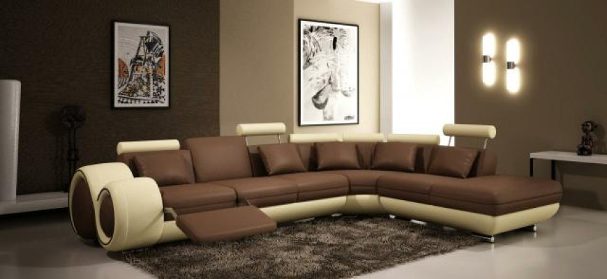 LEATHER SOFA LEATHER COUCH with USB Suite SOFA Living landscape Black /White Couch new