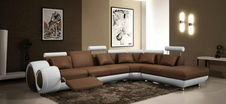 LEATHER SOFA with USB LEATHER COUCH Suite SOFA COUCH Living landscape Berlin V new