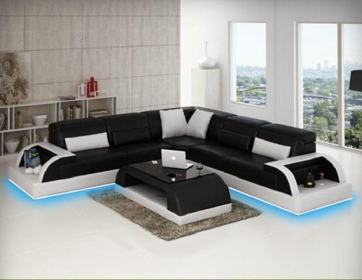 Living landscape Upholstery Corner Corner Sofa with USB Suite Corner sofa Couches WetzlarC