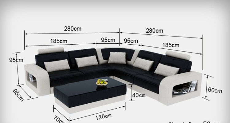 Leather sofa USB Living landscape Corner sofa Corner Suite Design Sofa Couch L6008B new