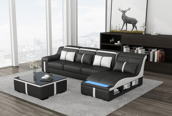 Corner Sofa Couch Upholstery Corner Seat L-shape Leather Suite Living landscape