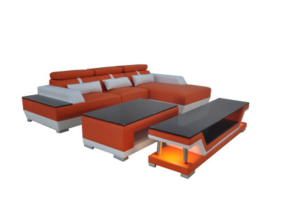 Leather sofa Living landscape Corner Suite Design Modern Sofa L-shape Chaise