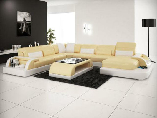 Living landscape Couch Upholstery Corner Suite Designer Leather Sofa Big Sofa Couches