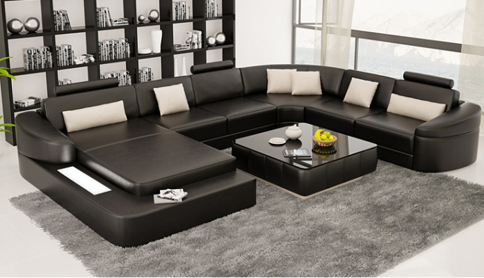 Living landscape Couch Upholstery Corner Suite Designer Leather Sofa Big Sofa Chalice