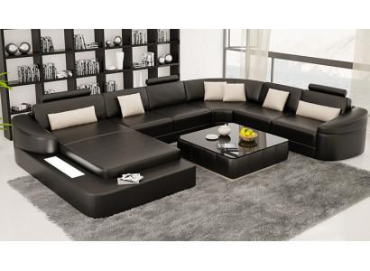 Living landscape Couch Upholstery Corner Suite Designer Leather Sofa Big Sofa Chalice