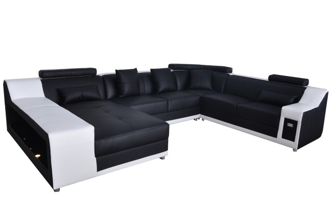 Living Couch Leather Landscape Sofa Upholstery Suite Corner Sofas Seat Sets new