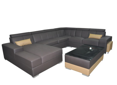Living Leather Landscape Sofa Couch Upholstery Suite Corner Sofas Seat Sets new