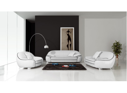 Leather sofa Couch Living landscape 3+2+1 Seater Suite Design Modern Sofa F3013