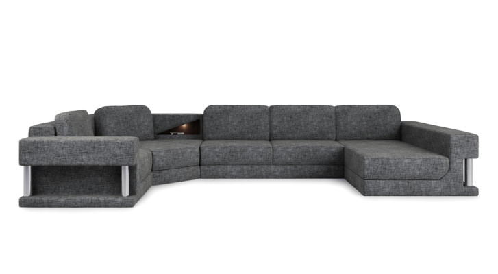 Corner sofa with USB Upholstery Textill Design Sofa Suite Living landscape Parliament
