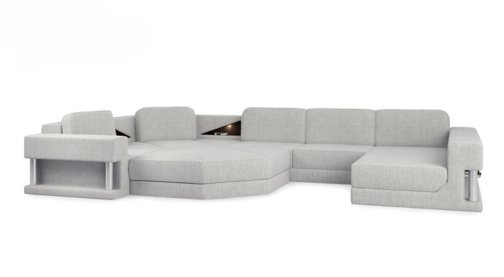 Corner sofa with USB Upholstery Textill Design Sofa Suite Living landscape Parliament