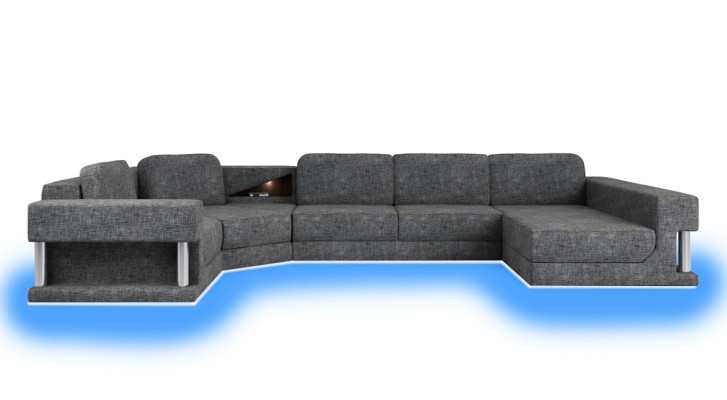 Corner sofa with USB Upholstery Textill Design Sofa Suite Living landscape Parliament