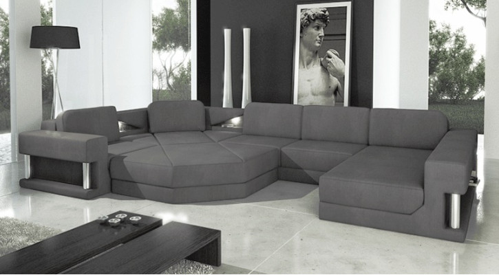 Corner sofa with USB Upholstery Textill Design Sofa Suite Living landscape Parliament