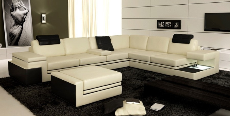 Living landscape XXL Corner sofa Upholstery Corner Corner Seat Suite Sofas Couches Textile